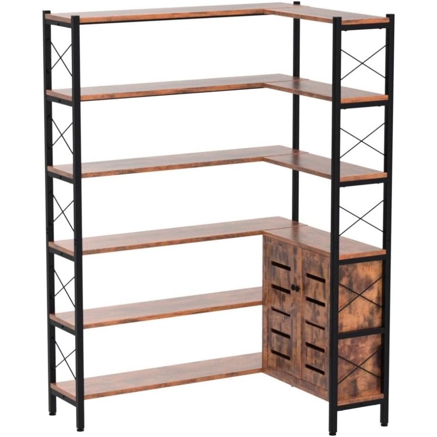 6-Shelf Corner Bookshelf for L - огляд і ціна Storage