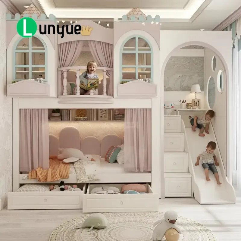 Custom Princess House Bunk Bed - огляд і ціна Bunk Bed With Stairs And Slide