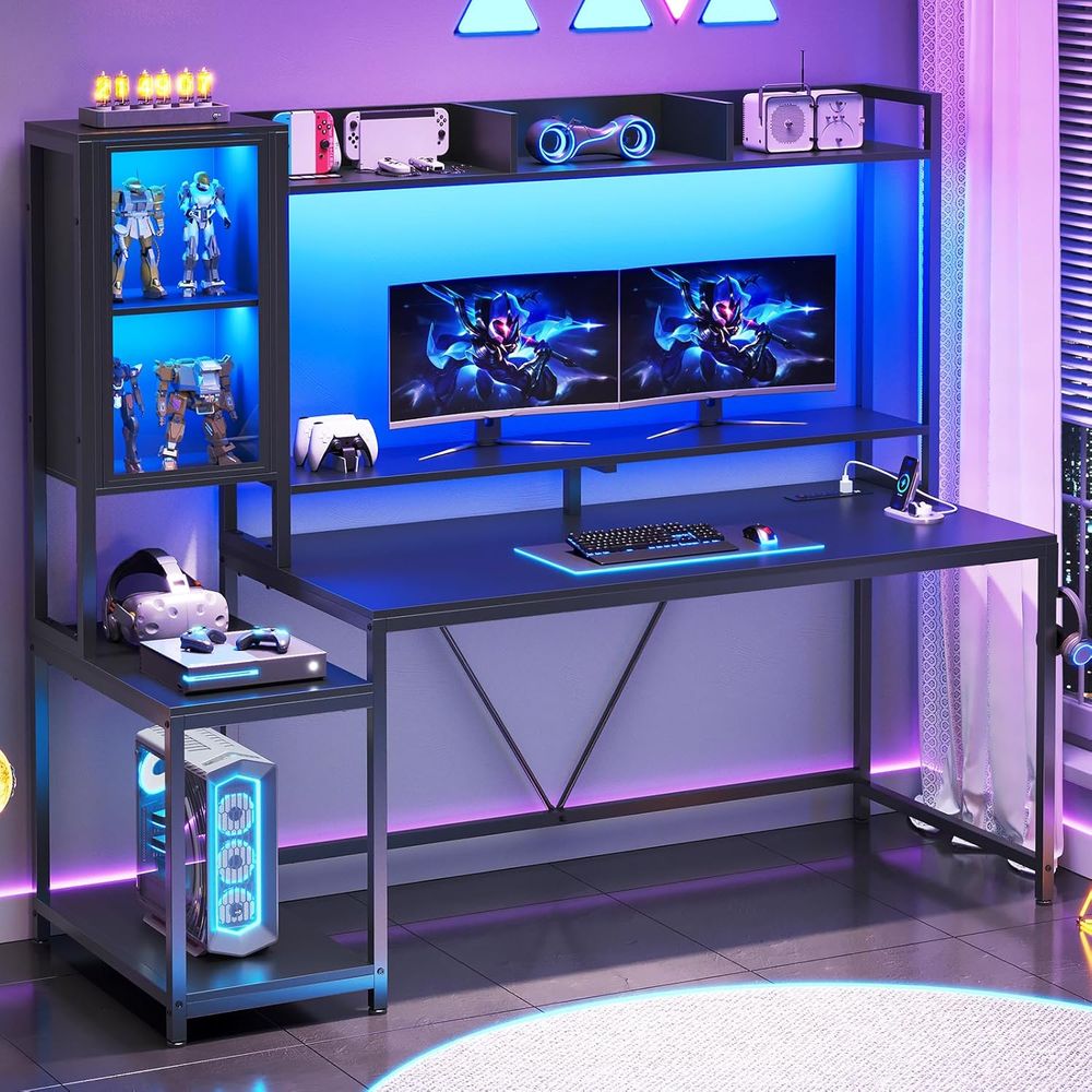 60'' Gaming Desk with Storage, - огляд і ціна Storage