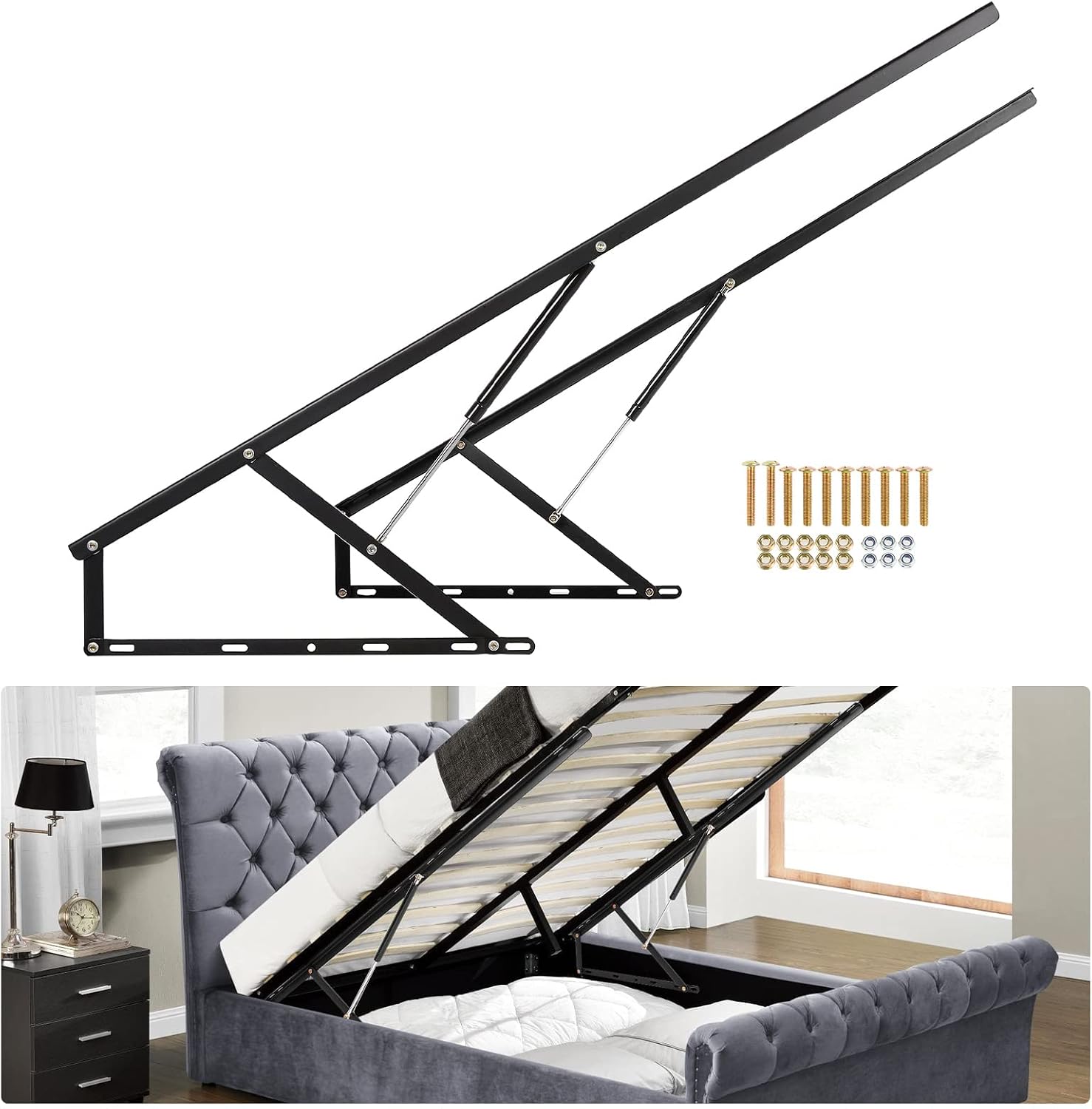 4.6 FT Bed Lift Mechanism, 176 - огляд і ціна Gas Lift Storage Bed Hydraulic