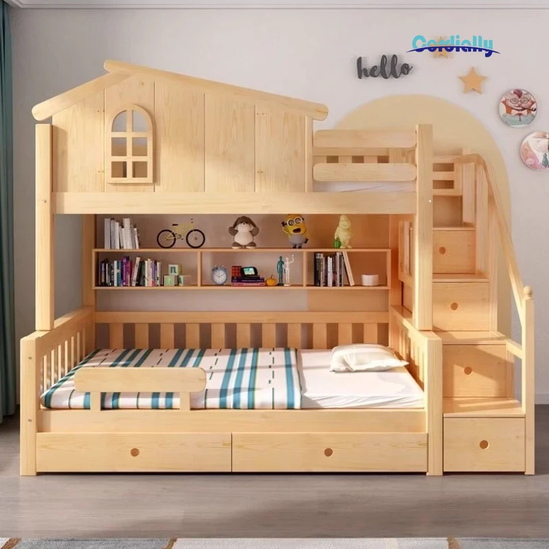 150x200cm King Size Kids Bed S - огляд і ціна Bunk Bed With Stairs And Slide