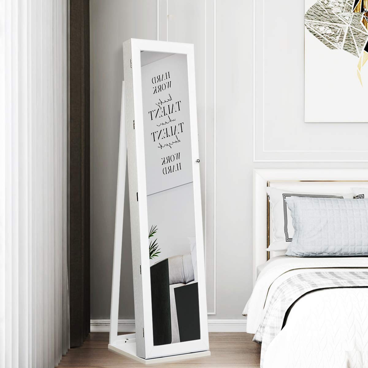 Standing Jewelry Armoire with  - огляд і ціна Full Length Mirror Jewelry Armoire
